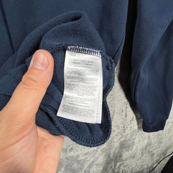 Columbia Mens Sweater X-Small Navy Blue Graphic Sweatshirt Cotton Blend - Picture 5 of 7